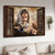 Cute German shepherd, Life of Jesus, Walking with Jesus - Jesus Landscape Canvas Prints, Christian Wall Art