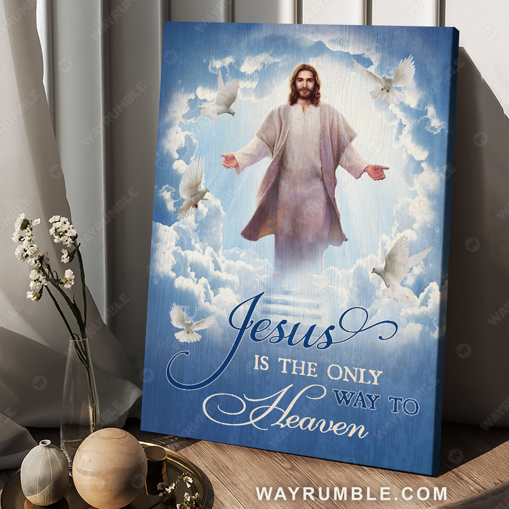 Jesus painting, Into the hand of Jesus, Jesus is the only way to heaven - Jesus Portrait Canvas Prints, Christian Wall Art