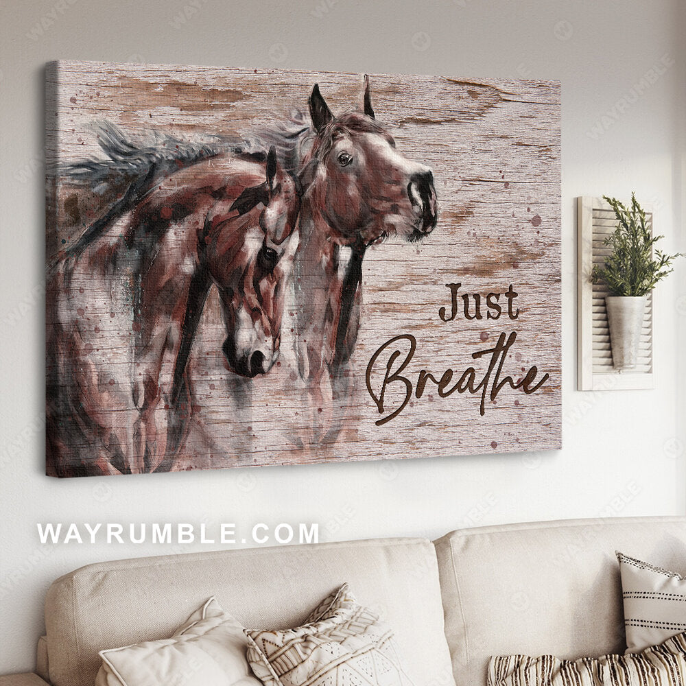 Dark brown horses, Jesus art work, Animal drawing, Just breathe - Jesus Landscape Canvas Prints, Christian Wall Art