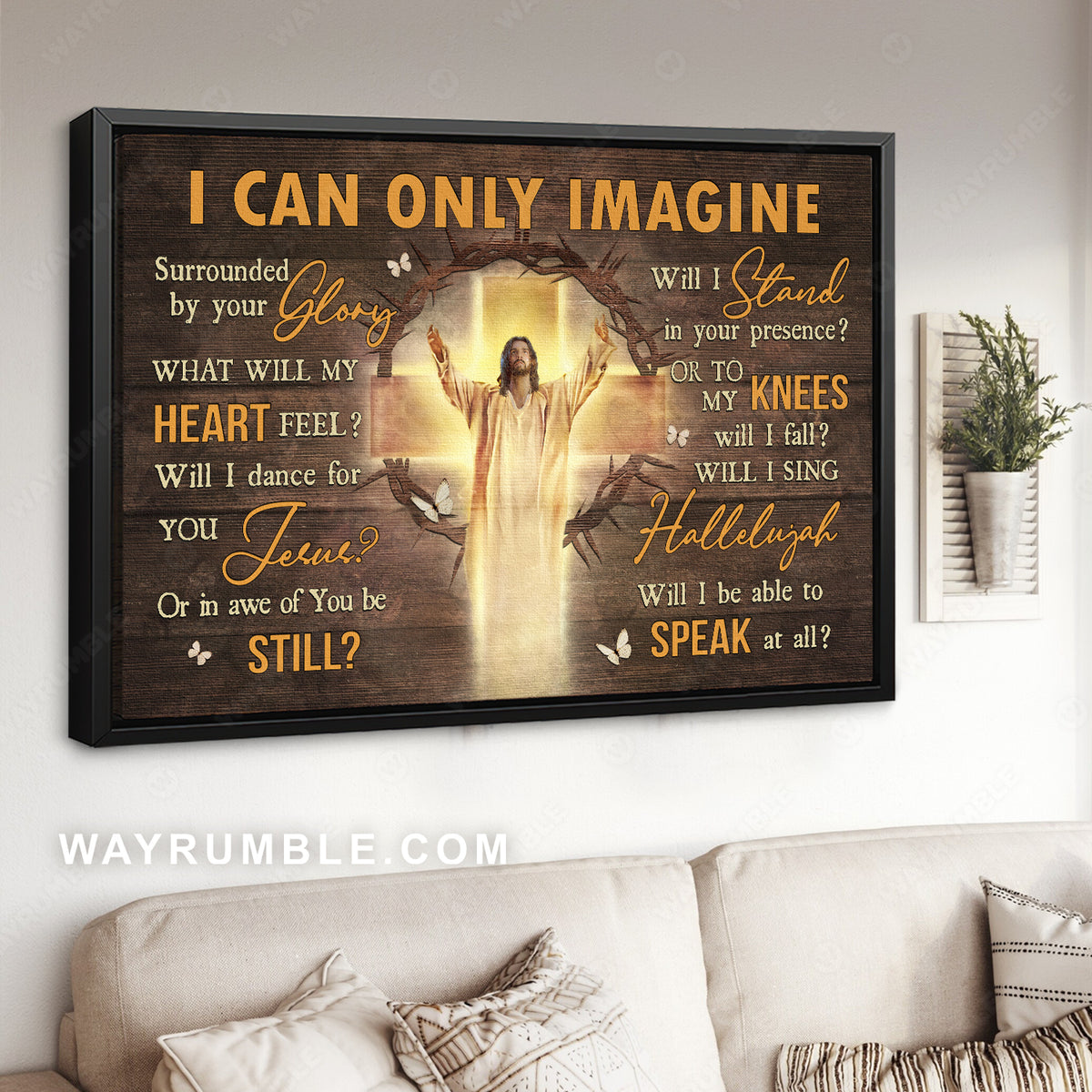 Jesus drawing, Infinite halo, Crown of thorn, I can only imagine - Jesus Landscape Canvas Prints, Christian Wall Art