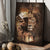 Lion of Judah, King of kings, Face of Jesus, Golden crown - Jesus Portrait Canvas Prints, Christian Wall Art