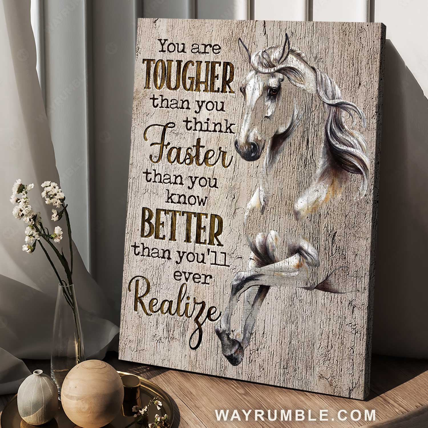 Wooden horse, Awesome horse drawing, You are tougher than you think - Jesus Portrait Canvas Prints, Home Decor Wall Art