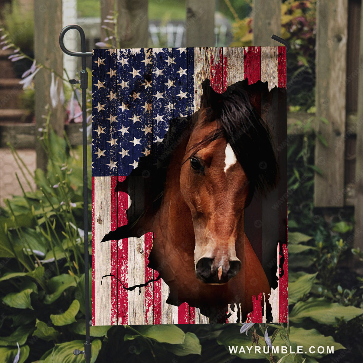 Stunning horse artwork, Beautiful US flag - Jesus Flag
