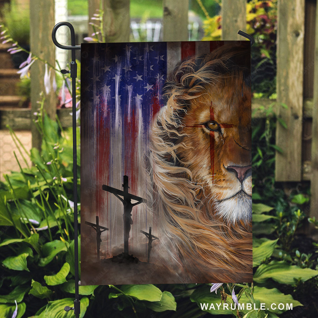 Watercolor lion, Stunning US flag, Jesus on the cross, Lion drawing - Jesus Flag