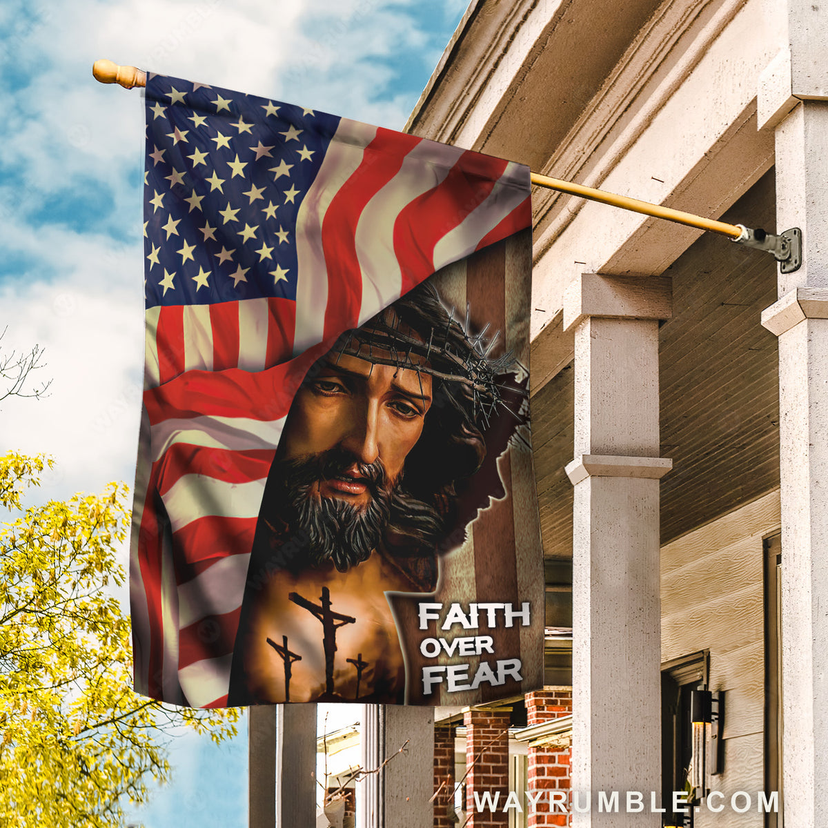 Face of Jesus, Jesus drawing, Amazing US flag, Faith over fear - Jesus Flag