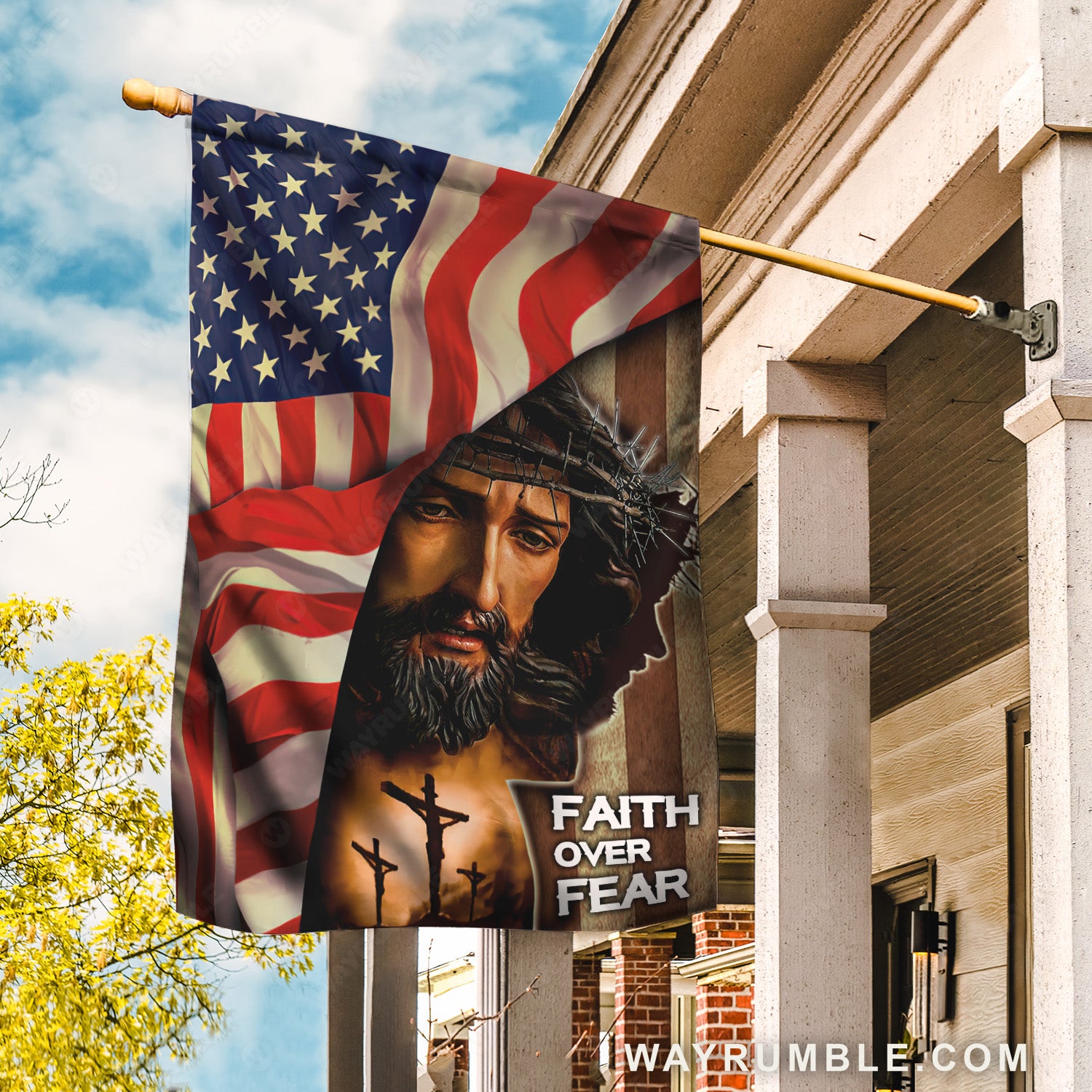 Face of Jesus, Jesus drawing, Amazing US flag, Faith over fear - Jesus Flag