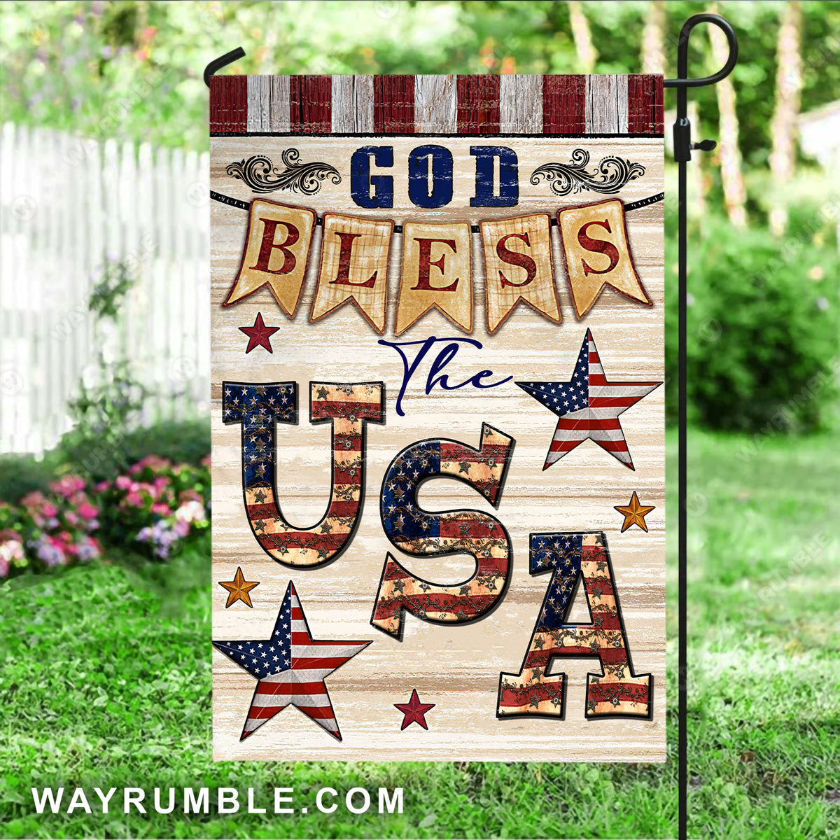 US flag, Amazing star, God bless the USA - Jesus Flag