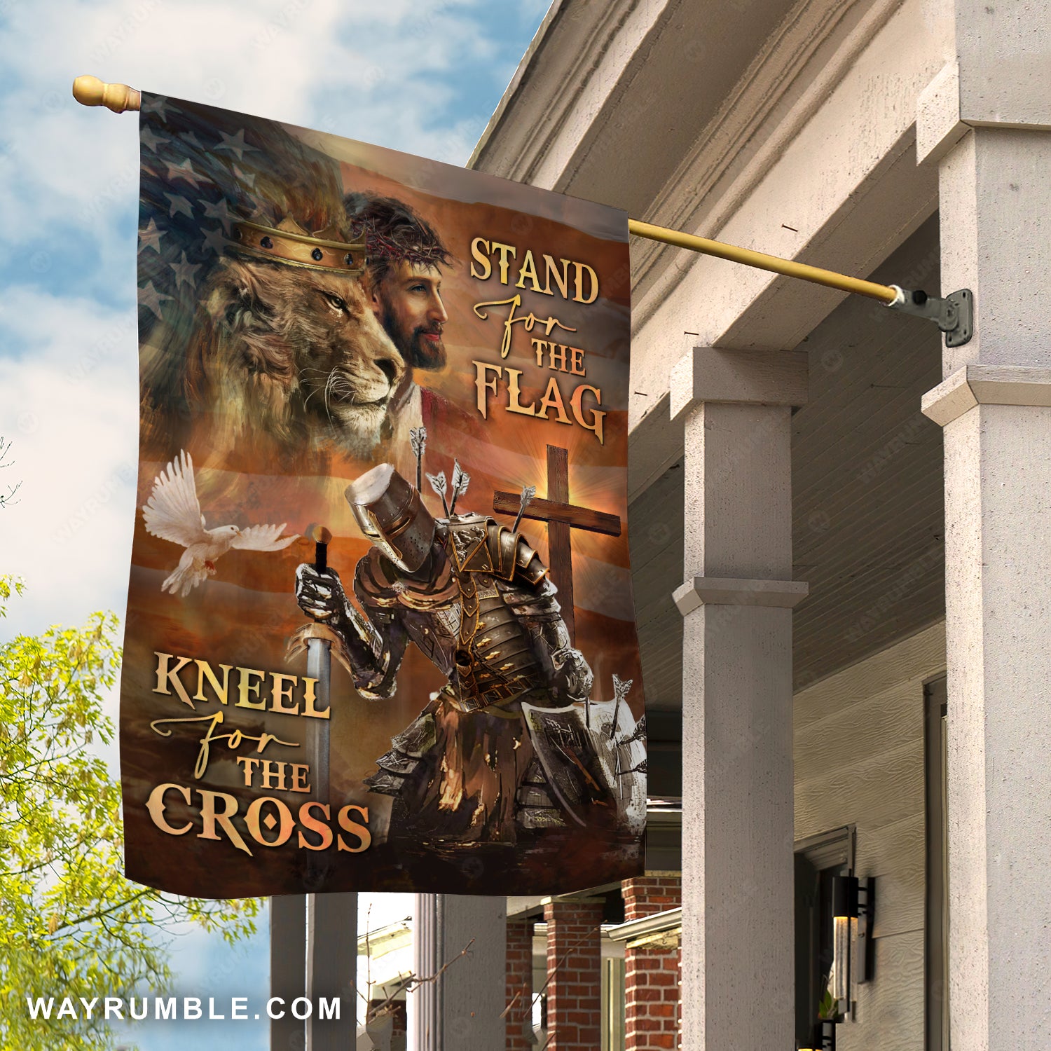 Amazing warrior painting, Lion king, Jesus drawing, Stand for the flag - Jesus Flag