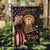 Beautiful US flag, Cross symbol, Golden key, Jesus is the key to heaven - Jesus Flag