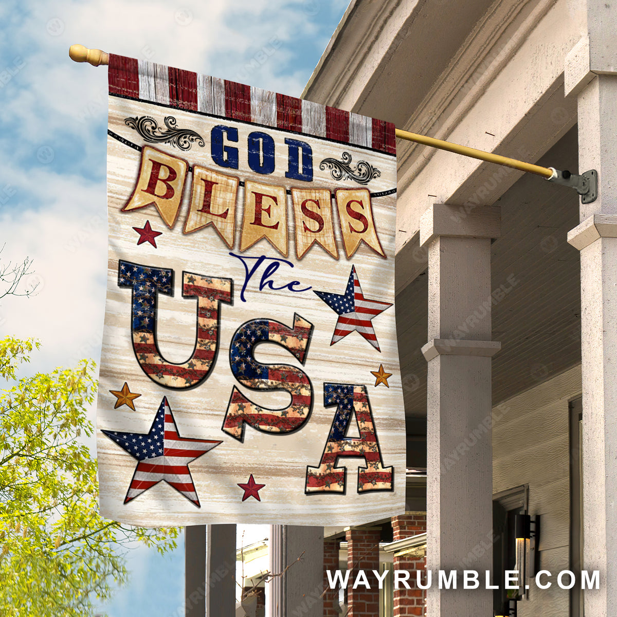 US flag, Amazing star, God bless the USA - Jesus Flag