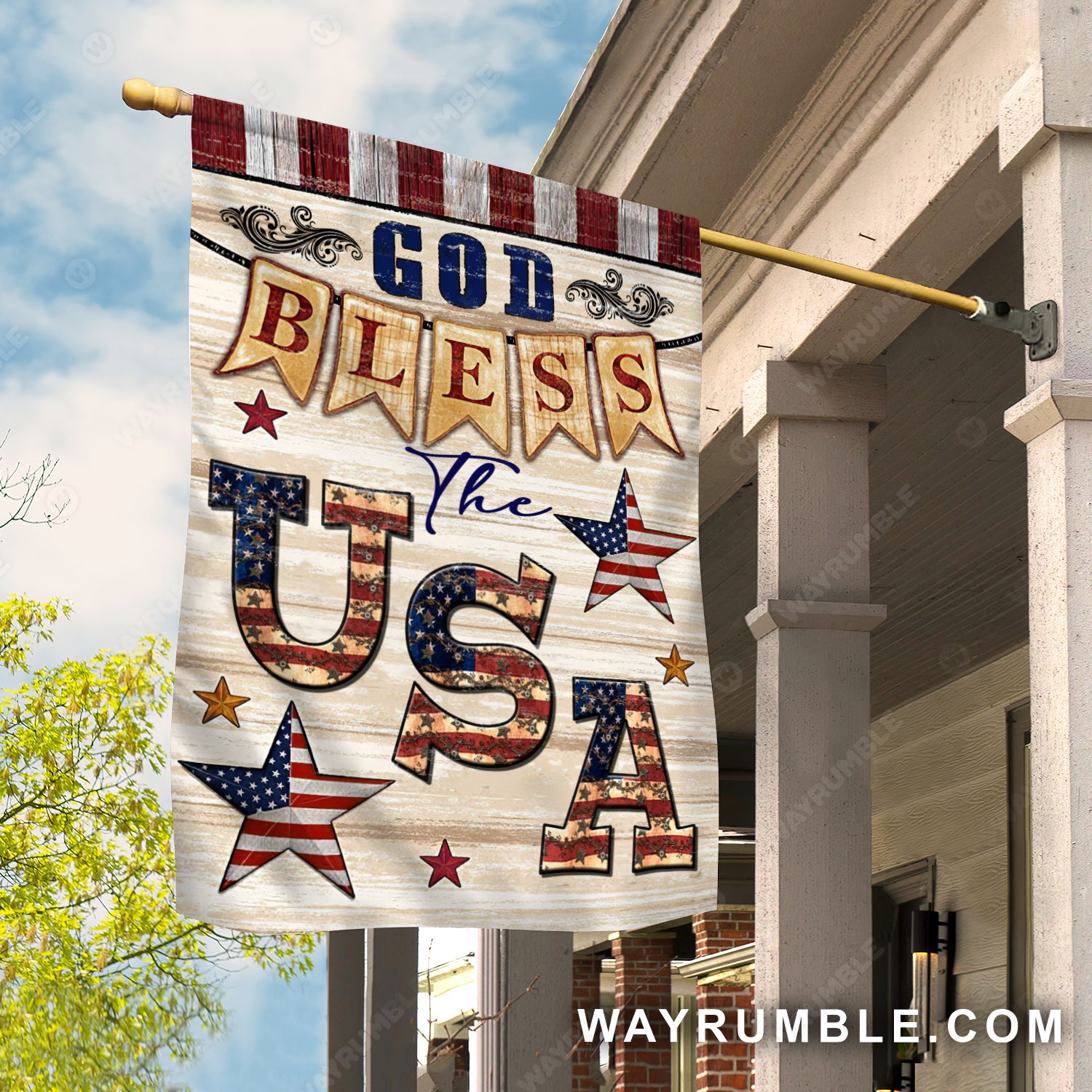 US flag, Amazing star, God bless the USA - Jesus Flag