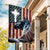 US Flag, Black horse, Cross symbol, Light cross - Jesus Flag