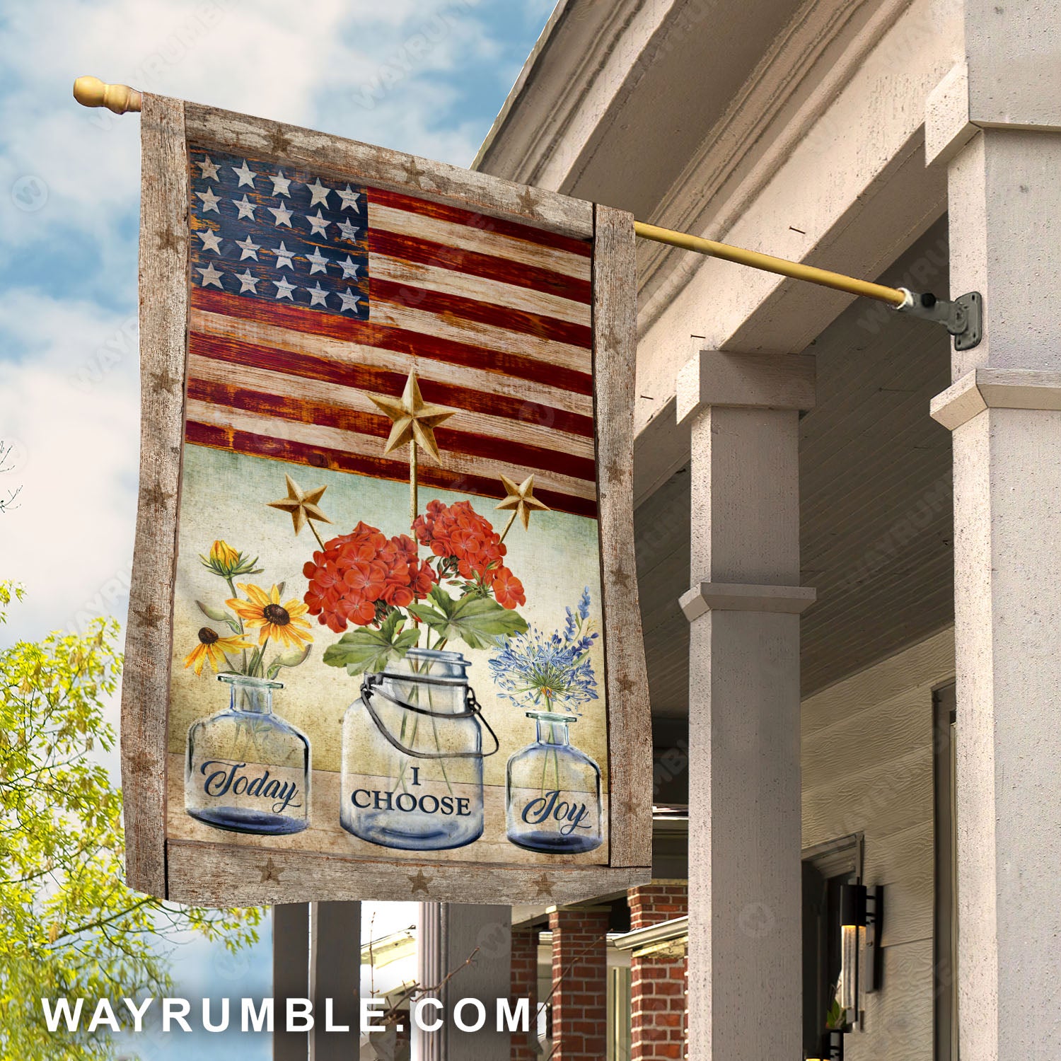 Prettiest flag in the world, Stunning flower vase, Today I choose Joy - Jesus Flag