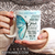 Big butterfly drawing, Blue background, Beautiful sky, I can only imagine - Jesus White Mug