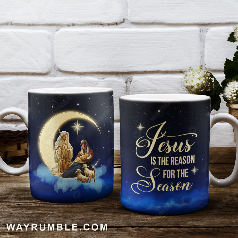 Beautiful moon, Christmas night, Birth of Jesus, Jesus is the reason for the season - Jesus AOP Mug