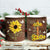 Sunflower painting, Wooden background, God says you are - Jesus AOP Mug 