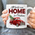 Ladybug car, Christmas tree, Checkered pattern, All hearts come home for Christmas - Jesus White Mug