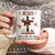 Vintage bible, Watercolor cardinal, Cross symbol, Because of him, Heaven knows my name - Jesus White Mug