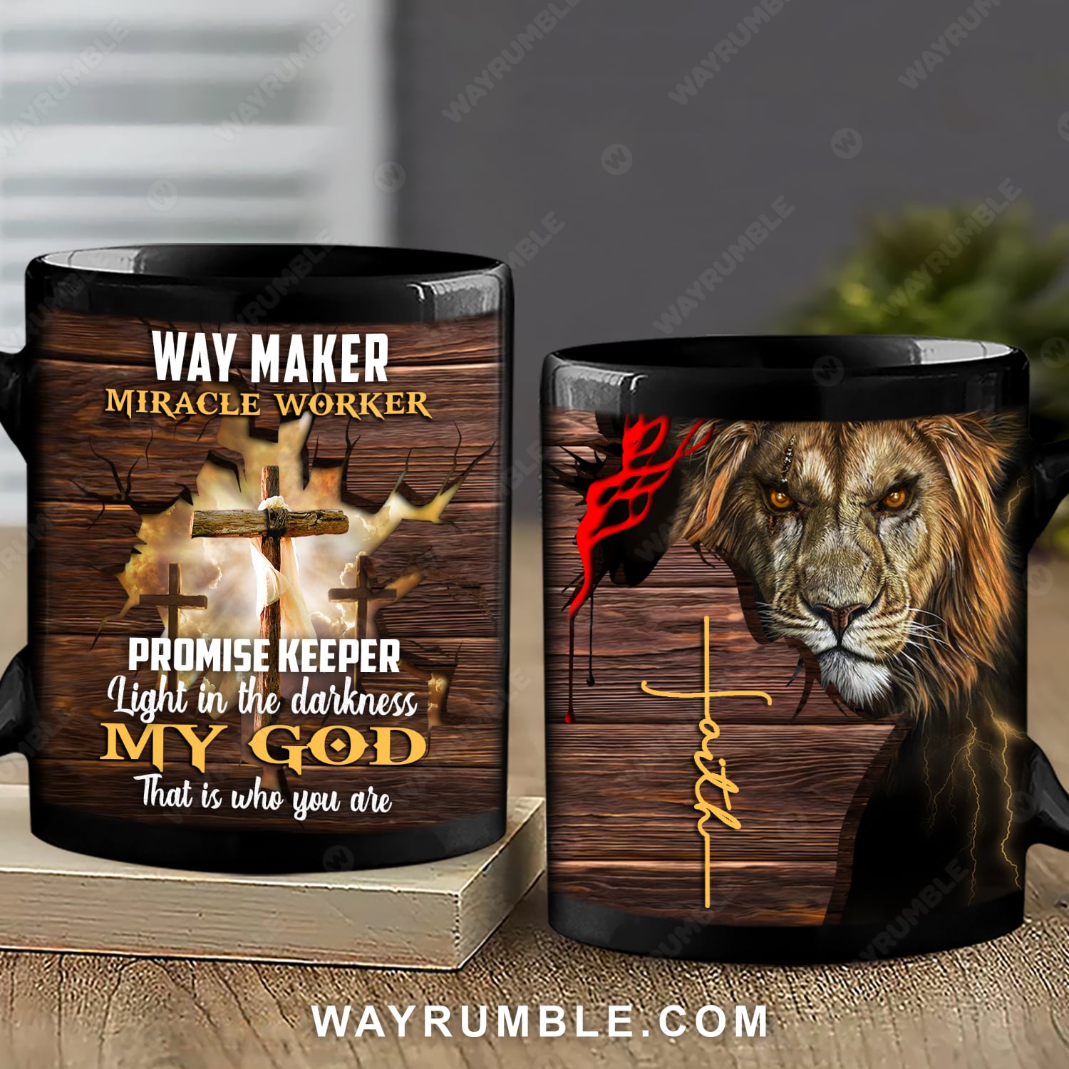 Lion of Judah, Jesus is my savior, Faith - Jesus Black Mug
