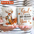 Deer drawing, Orange heart, God knew my heart needed you - Jesus White Mug