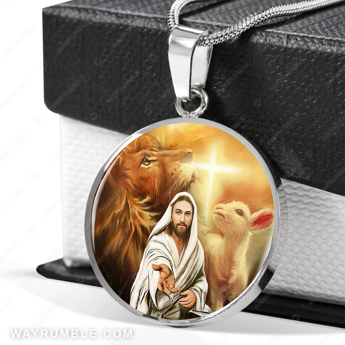 Jesus painting, Animal drawing, Lion king, Take my hand - Jesus Circle Necklace