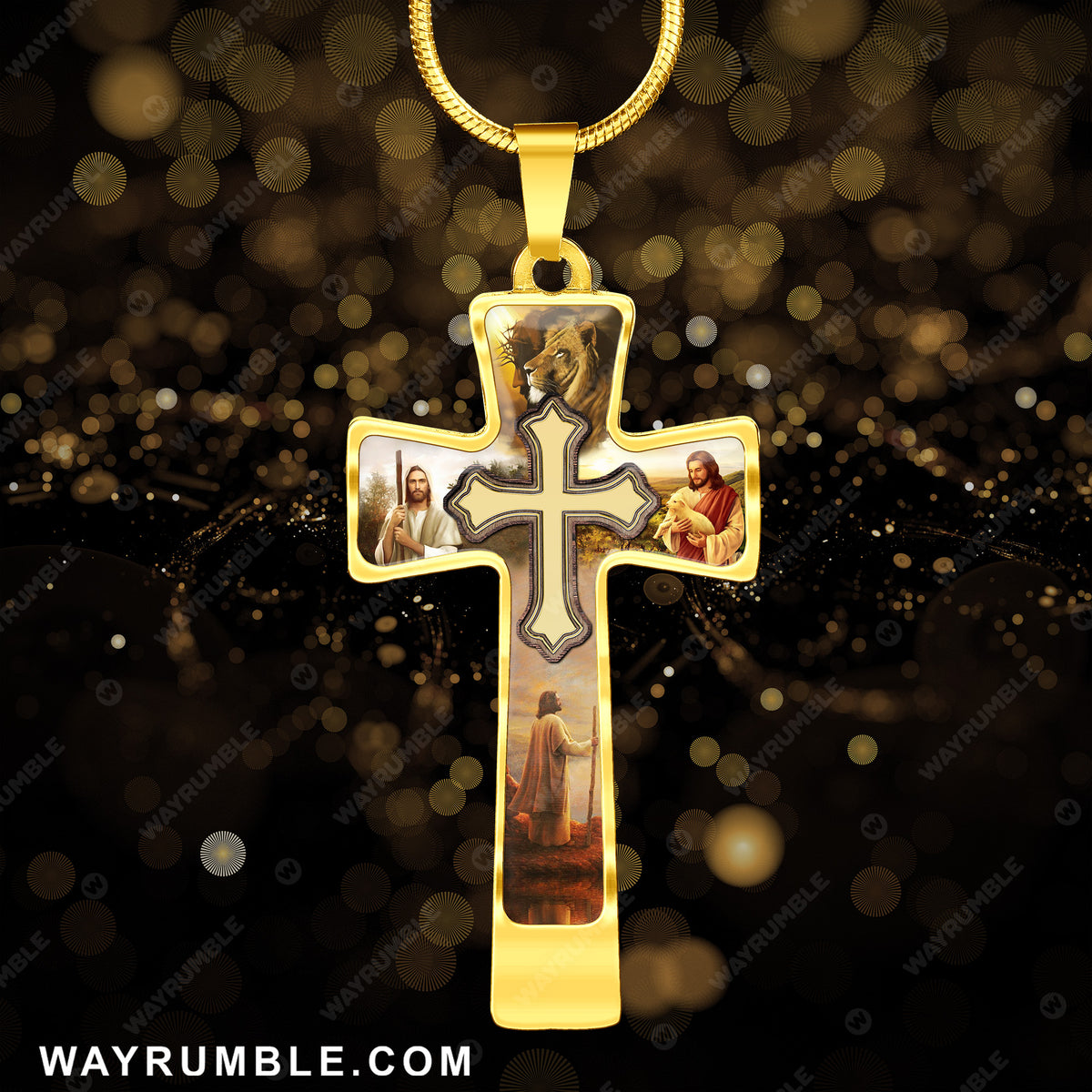 Jesus painting, The holy cross - Jesus Cross Necklace