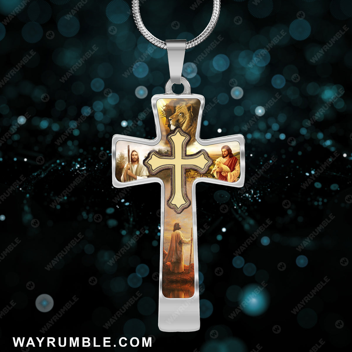 Jesus painting, The holy cross - Jesus Cross Necklace