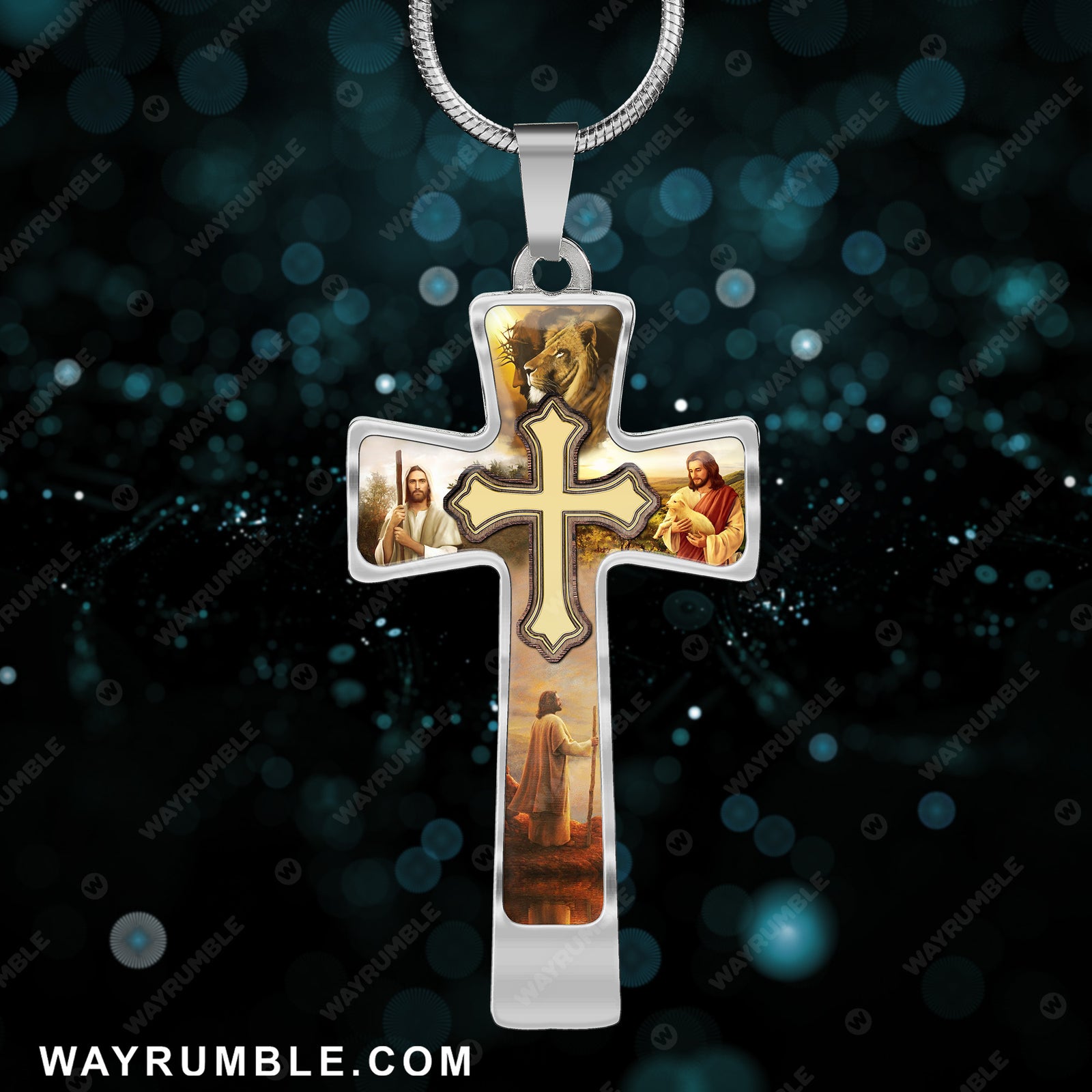 Jesus painting, The holy cross - Jesus Cross Necklace