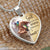 Hummingbird painting, God has you in his arms, I have you in my heart - Jesus Heart Necklace