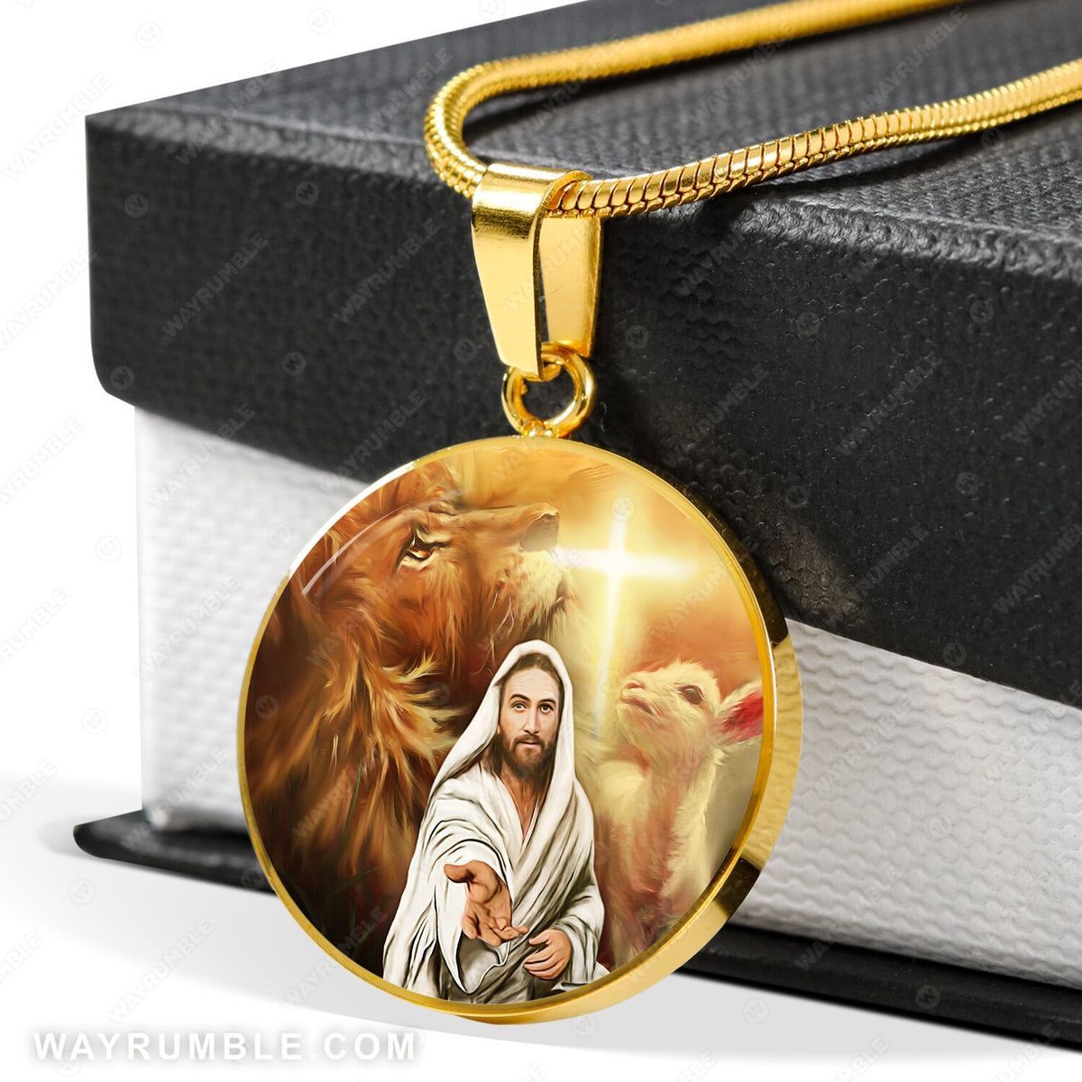 Jesus painting, Animal drawing, Lion king, Take my hand - Jesus Circle Necklace