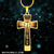 Sunset painting, Path to heaven, The three crosses - Jesus Cross Necklace