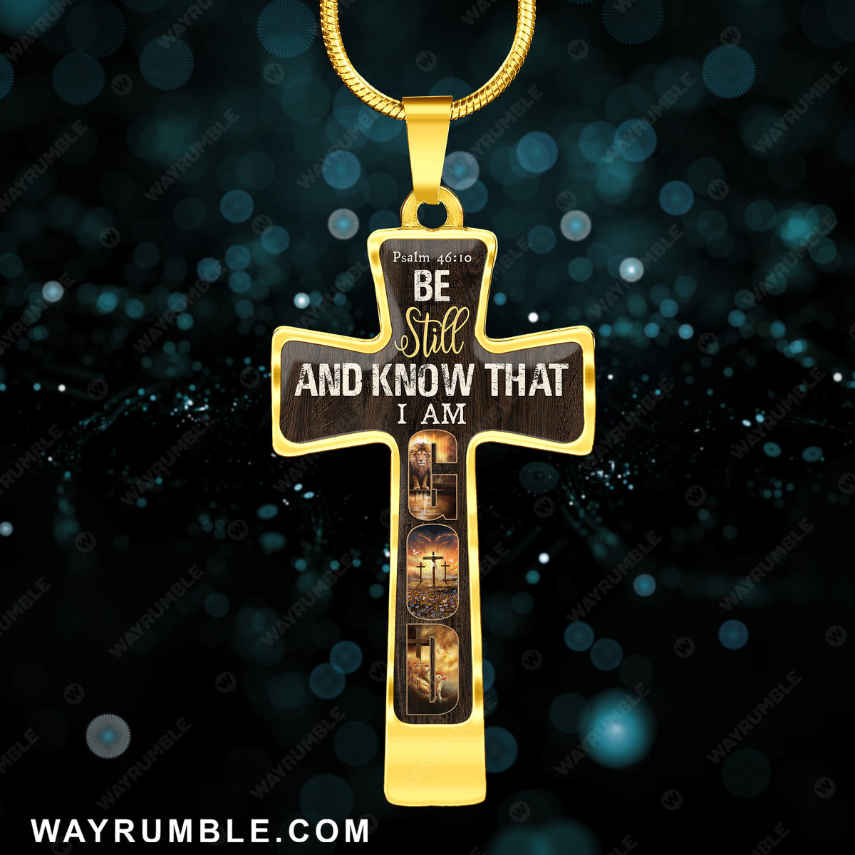 Be still and know that I am God - Jesus Cross Necklace