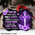 Crystal flower, Purple butterfly, Cross symbol, Pray big worry small trust God - Jesus Aluminum Ornament