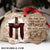 Jesus - The wooden cross - Me & my house will serve the Lord - Aluminum Ornament