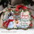 Lovely snowman drawing, Christmas wreath, Christmas gift, Jesus is the reason for the season - Jesus Aluminum Ornament