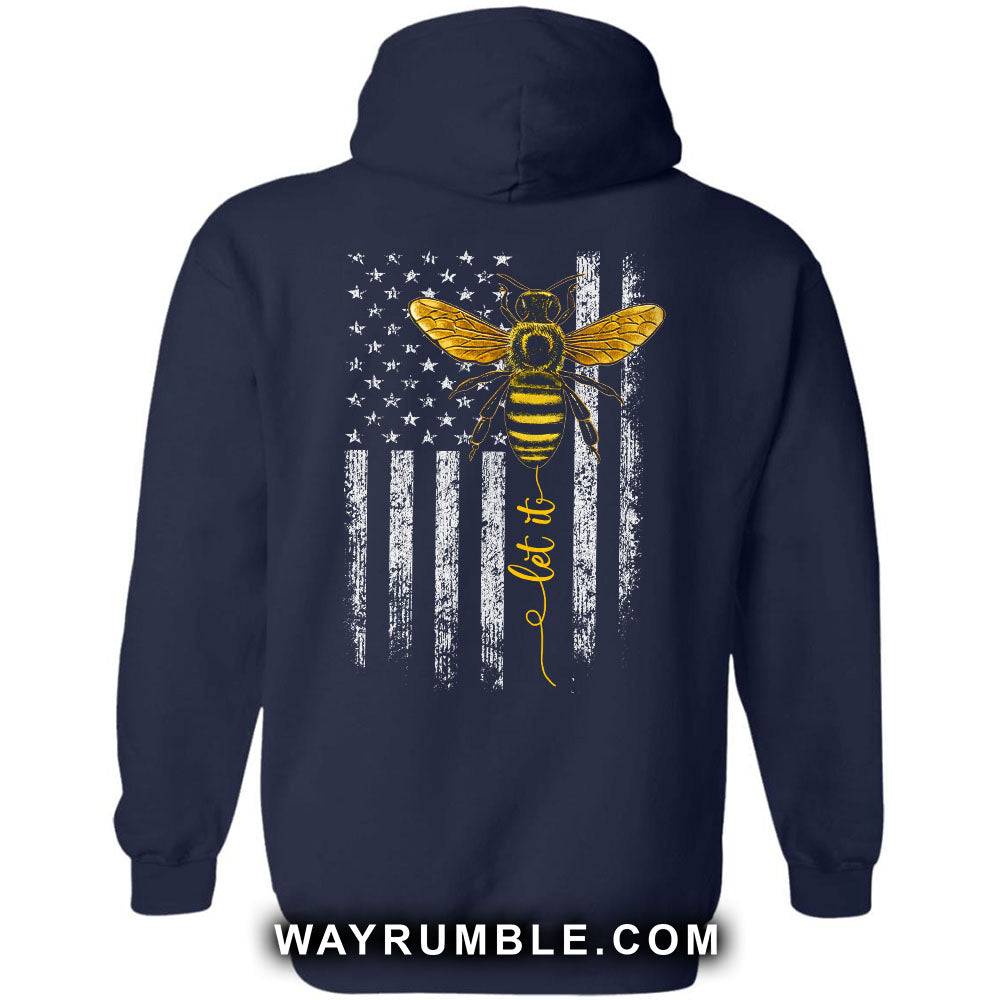Jesus - Let it bee - Back-printed Black Apparel