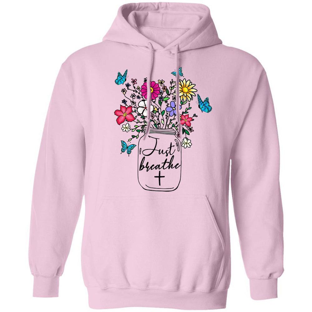 Jesus - Colorful flower - Just breathe - Apparel