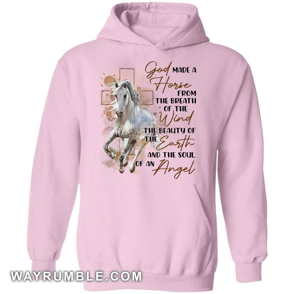 Running horse, White horse, God made a horse from the breath of the wind - Jesus White Apparel