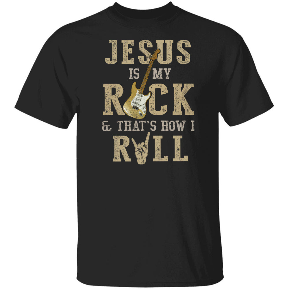 Rock hand sign, Jesus is my Rock and that&#39;s how I Roll - Jesus, Guitarist Apparel