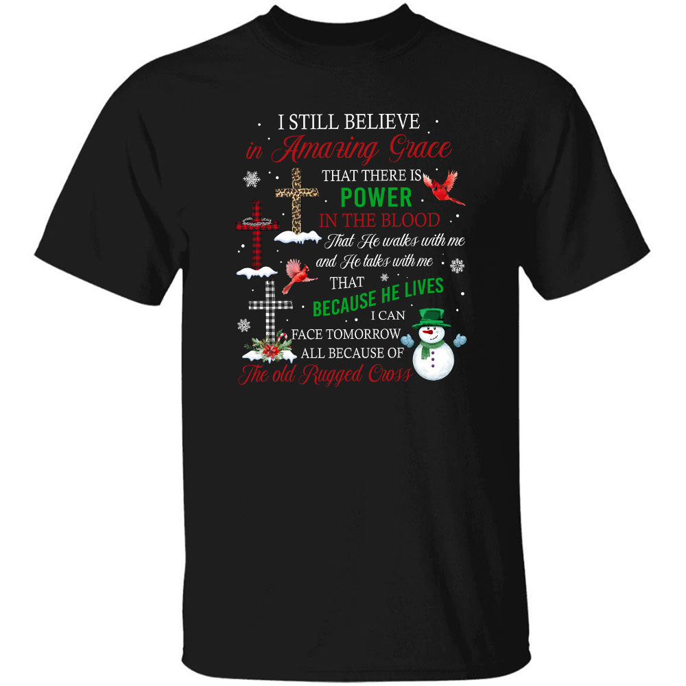 Snowman, Cardinal, I still believe in amazing grace - Jesus, Winter Apparel