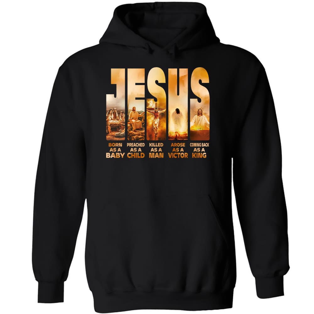 Jesus comes back as a King - Jesus painting Black Apparel