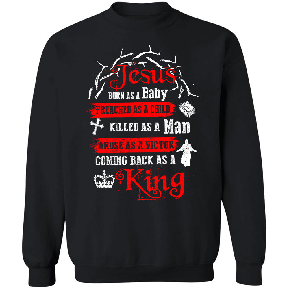 Crown of Thorn, Jesus coming back as a King - Jesus Black Apparel