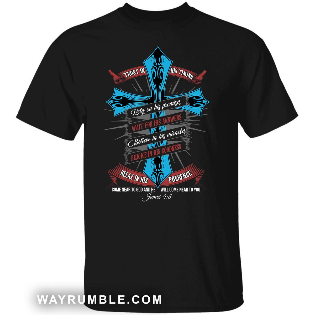 The cross, Believe in God's miracles, Come near to God and he will come near to you - Jesus Apparel