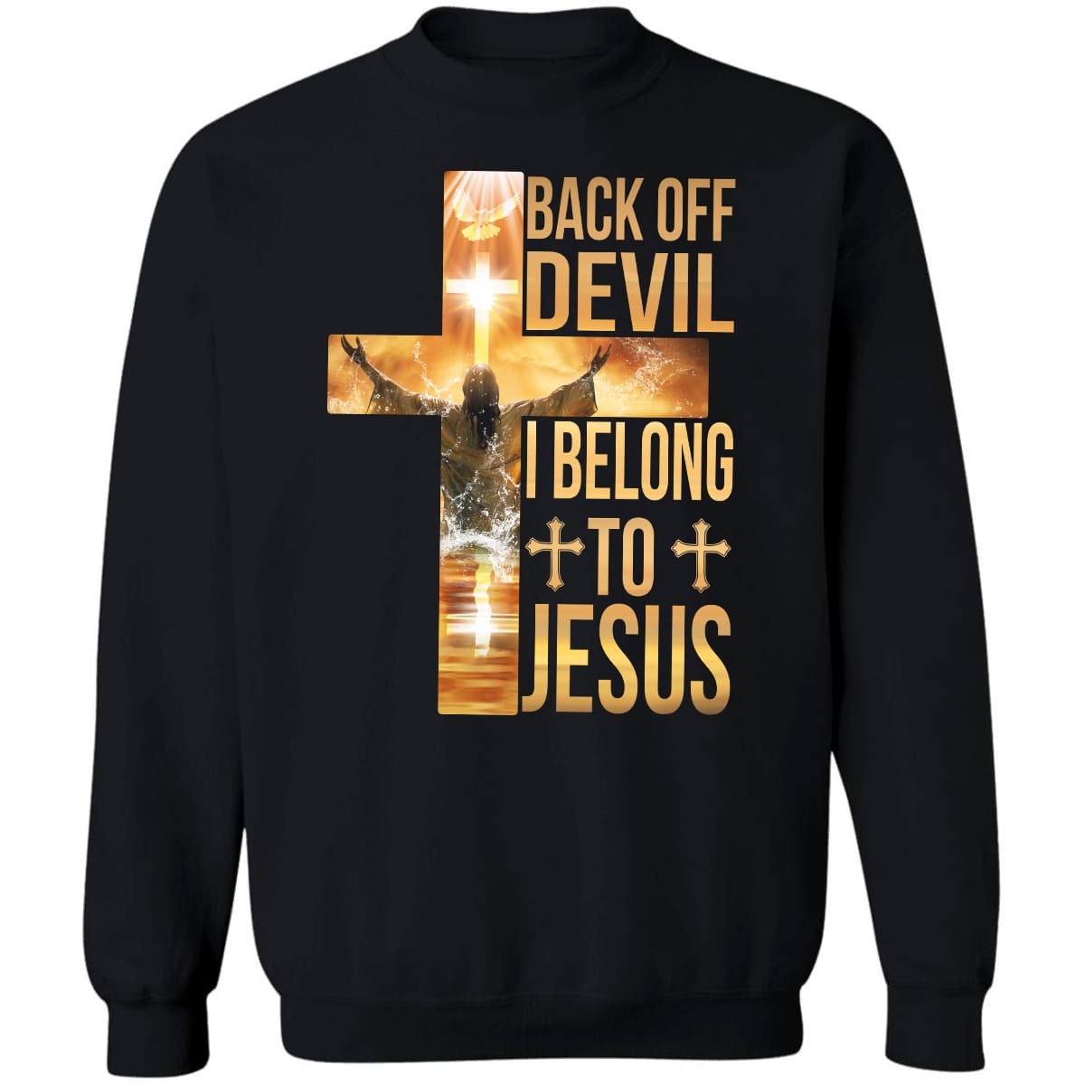 Jesus rises from under the ocean, Cross light, Back off Devil, I belong to Jesus - Jesus Black Apparel