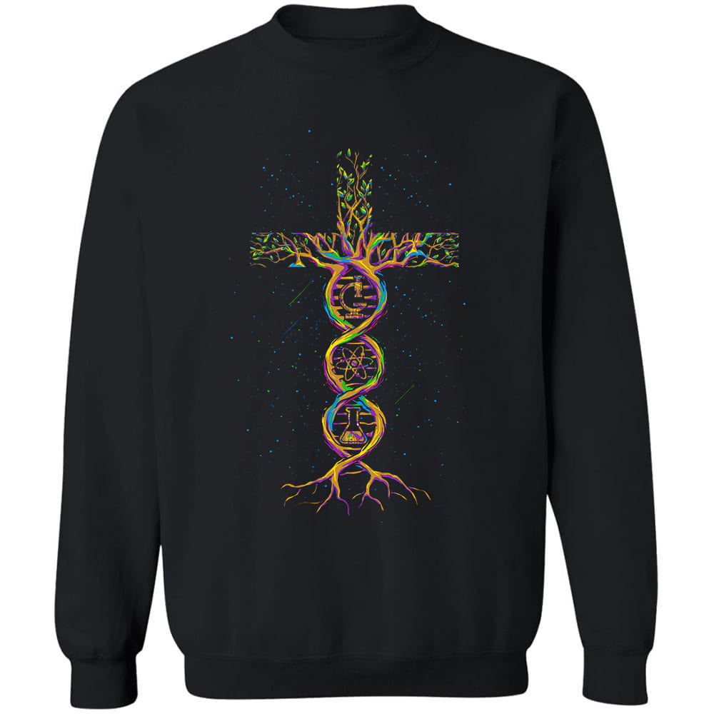 Colorful science symbol, Beautiful cross - Jesus Apparel
