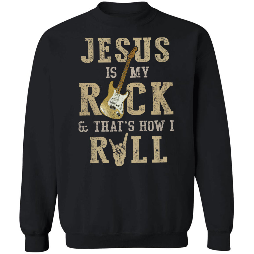 Rock hand sign, Jesus is my Rock and that&#39;s how I Roll - Jesus, Guitarist Apparel