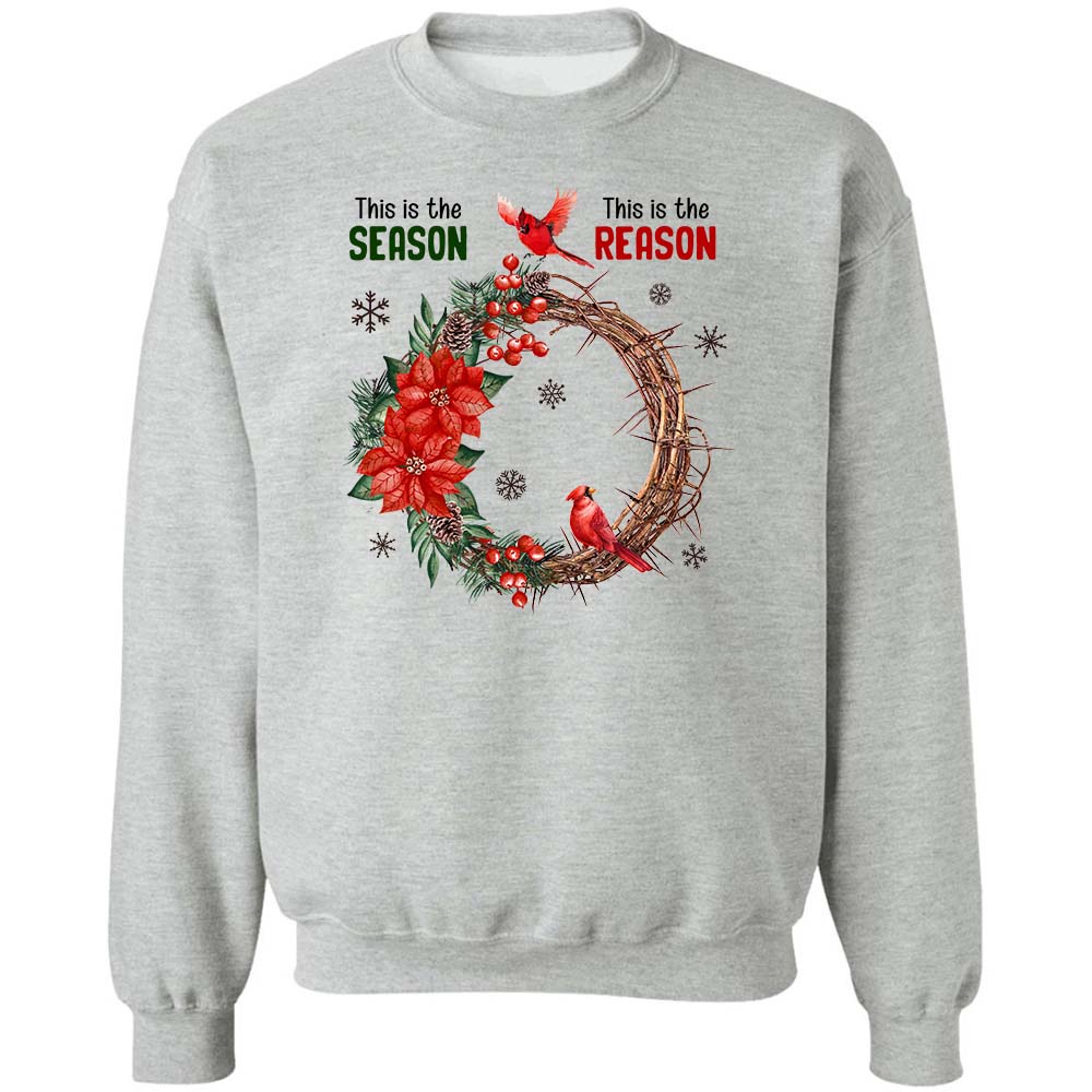 Jesus - Cardinals and wreath - This is the reason - Apparel