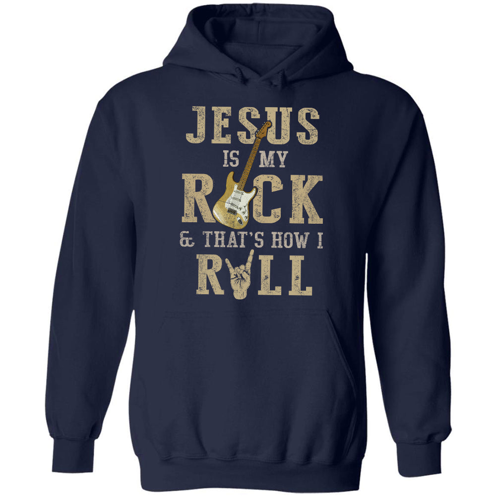 Rock hand sign, Jesus is my Rock and that&#39;s how I Roll - Jesus, Guitarist Apparel
