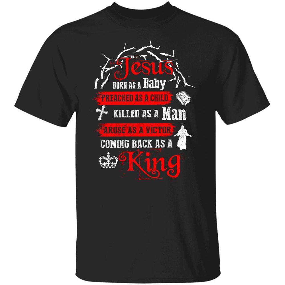 Crown of Thorn, Jesus coming back as a King - Jesus Black Apparel