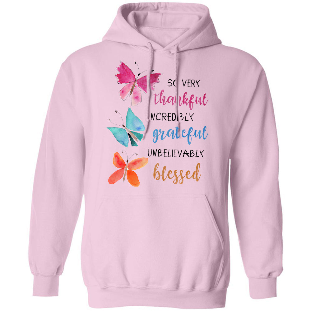 Watercolor butterfly, So very thankful Incredibly grateful - Jesus Apparel